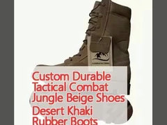 Custom Duurzame Tactische Gevechts Jungle Beige Schoenen Desert Khaki Rubberen Laarzen
