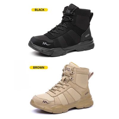 kopen Lichte veiligheidsschoenen geel zwart met brede staaltoe / Kevlar plaat online manufacture