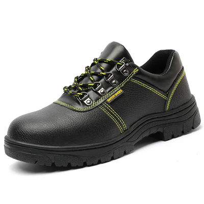kopen Zwarte staal toe schoenen syntactisch / rubber materiaal veiligheid schoenen online manufacture