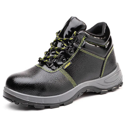 kopen Lichte veiligheidsschoenen voor bouwwerkzaamheden Zwart Echte Lederschoenen Unisex online manufacture