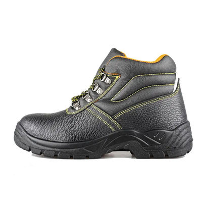 kopen Staaltoe Echte leer werk schoenen Lichte staalplaat Veiligheids schoenen Zwart online manufacture