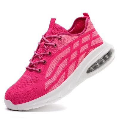 kopen Lichte ademende werkschoenen Zwarte / roze werkschoenen Vrouwen online manufacture
