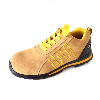 kopen Echt leer gele staal toe schoenen lichtgewicht S3 veiligheid schoenen online manufacture