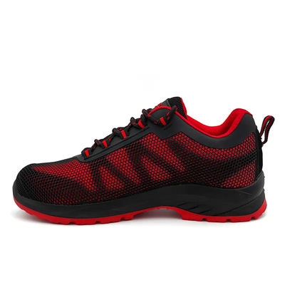 kopen KPU Breathable Mesh Work Boots S3 Slip Resistant Steel Toe Shoes Zwart Rood online manufacture