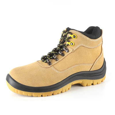 kopen Gele industriële veiligheidsschoenen Nubuck leer staal toe Woodland veiligheidsschoenen Anti-static online manufacture