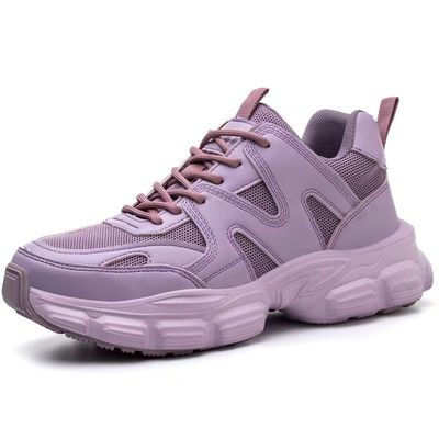 kopen Unisex veiligheidsschoenen voor vrouwen Stalen teen schoenen Roze Geel Paars online manufacture