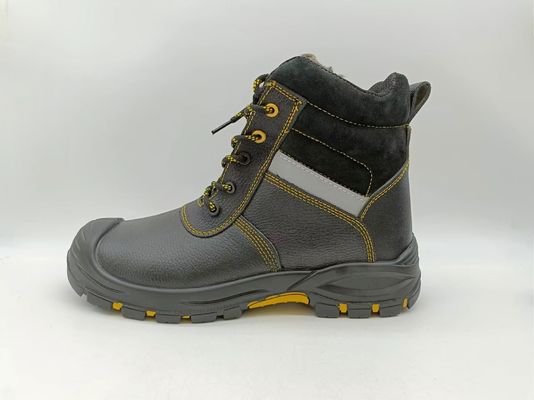 kopen Slipbestendige wintergeïsoleerde werkschoenen Bruine leer staal toe schoenen voor mannen online manufacture