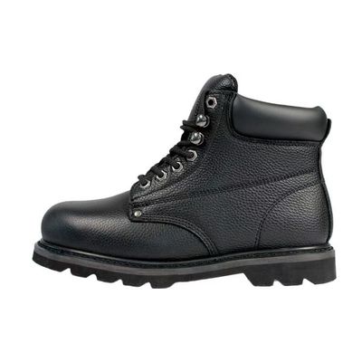 kopen Zwarte koeienleer laarzen oliebestendige Goodyear werkschoenen Unisex online manufacture