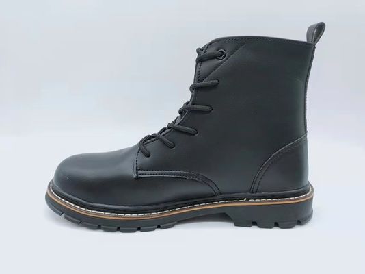 kopen Mensen High Top werklaarzen Zwart Modieus Lederschoenen Glip Resistent online manufacture