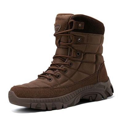kopen Bruine tactische veiligheidsschoenen Comfortabele mannen woestijn gevechtslaarzen online manufacture