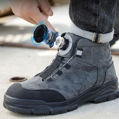 kopen Kevlar veiligheidsschoenen voor veiligheidswerk in zwarte microfiber online manufacture