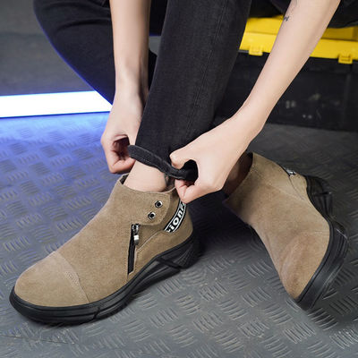kopen Veiligheidsschoenen met rubberen zool voor unisex suede werklaarzen in industriële omgevingen online manufacture