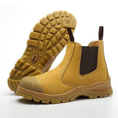 kopen Genuine Wheat Leather Cowhide Steel Toe Security Boots ODM online manufacture