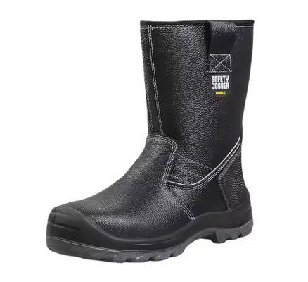 kopen OEM High Top Genuine Leather Work Shoes Steel Plate Safety Boots Genuine Leather Security Work Boots Pu Injection Sole online manufacture