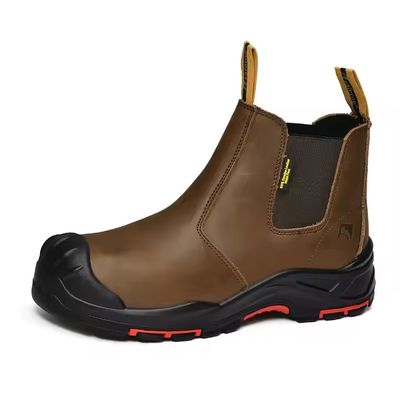 kopen OEM Brown Genuine Leather Work Shoes Insulation Safety Shoes Kevlar Safety Boots Security Work Booots Pu+rubber Sole online manufacture