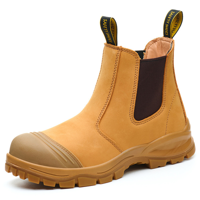 kopen Oem tarwe nucuck lederen veiligheid laarzen staal teen kevlar veiligheidsschoenen pu sole werkschoenen beveiligingswerk laarzen online manufacture