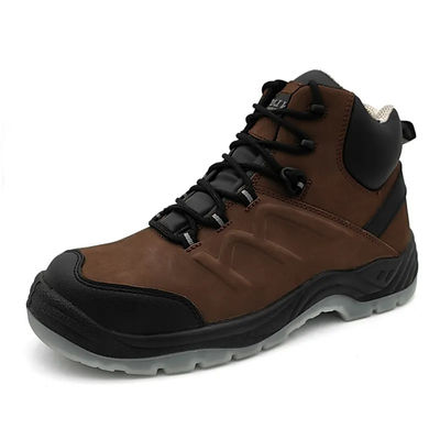 Heavy Duty Steel Toe Werklaarzen Bruin Pu Lederschoenen Industrieel