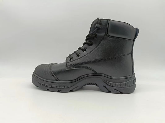 Breathable leer brandweer laarzen waterdicht lichtgewicht comfortabel werk schoenen zwart