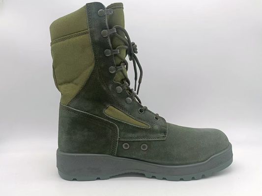Tactische veiligheidsschoenen Groen Hoog Top Suede Leer Ademhalend