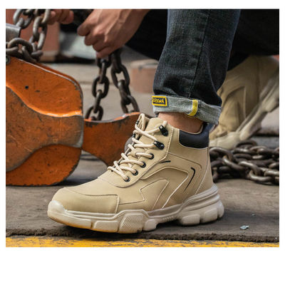Kevlar veiligheidsschoenen met middenzool Microfiber leer werkschoenen met staaltoe en rubberen zool