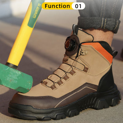 Microfiber leer veiligheidsschoenen Zwarte veiligheidsschoenen Rubber anti-slip werkschoenen Veiligheidsschoenen
