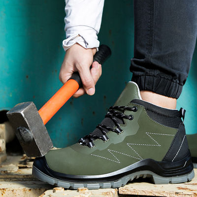 OEM Veiligheidswerkschoenen Echt Lederen Veiligheidslaarzen Antistatisch Stalen Neusplaat Middenzool Werkschoenen PU Zool Veiligheidsschoenen